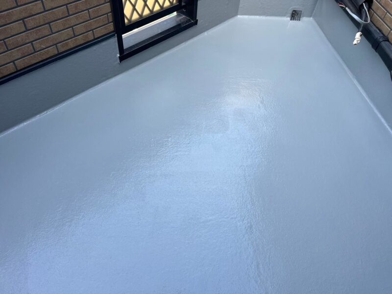 京都市山科区にてベランダ防水工事〈FRP防水・洋室天井からの雨漏り〉 施工後
